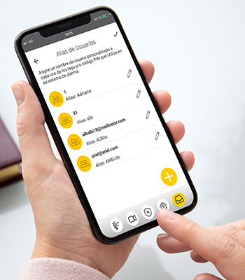 aplicação smart para controlar o alarme