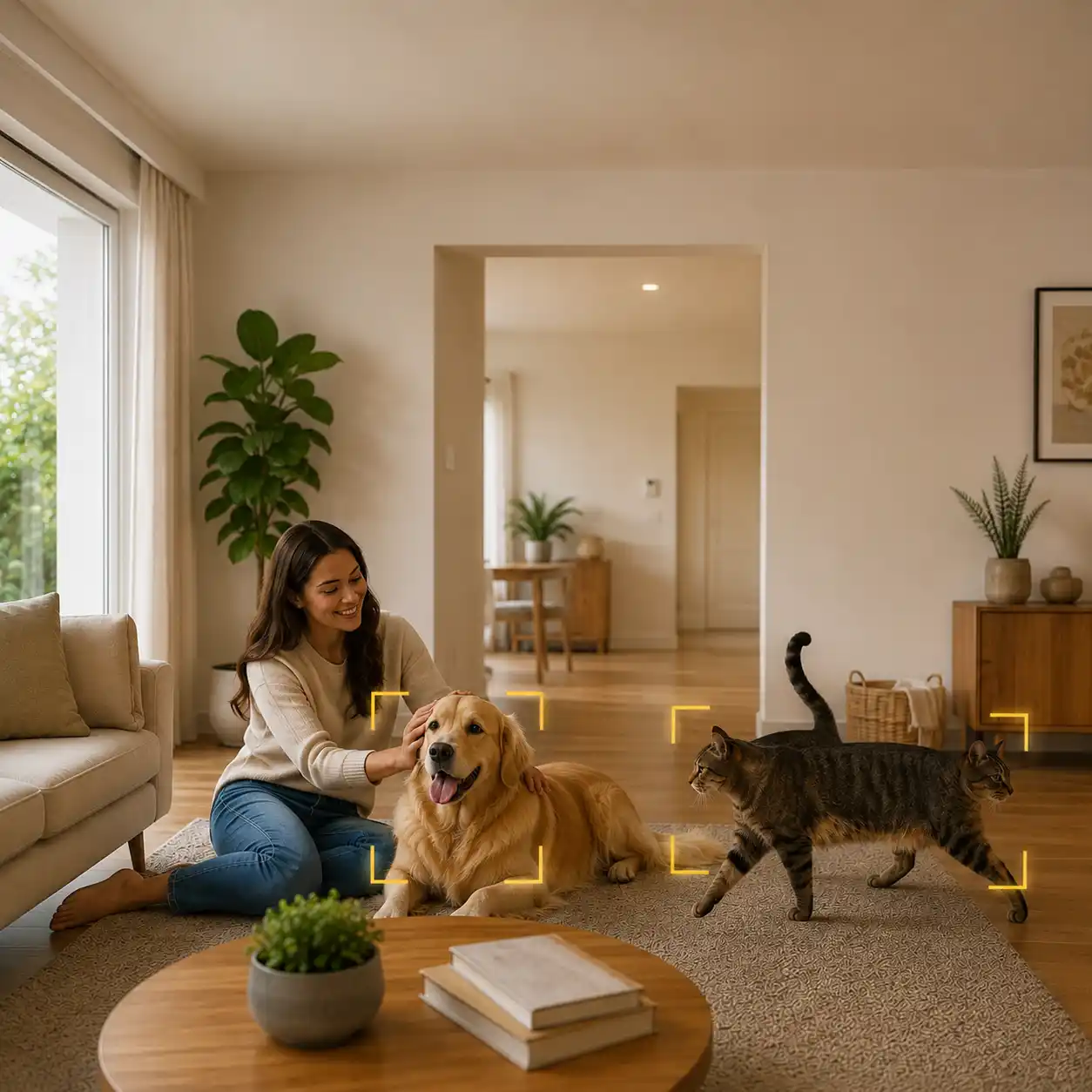 Deteção de movimento compatível com animais
