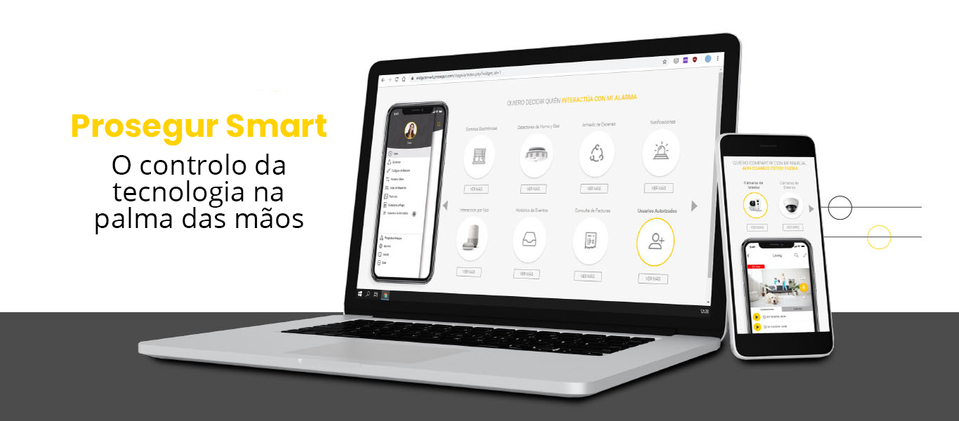 PC + Smartphone. app smart para controlo do alarme